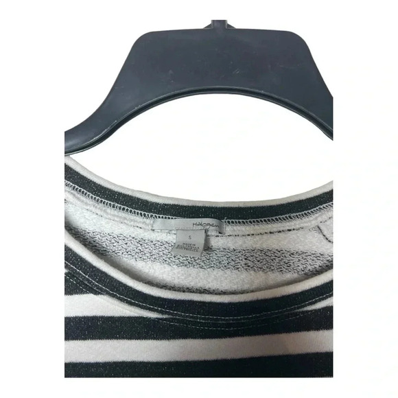 1421. HALOGEN LONG SLEEVE STRIPED TOP TIE GARMENTS DETAIL ON SLEEVES SIZE SMALL - Picture 5 of 9